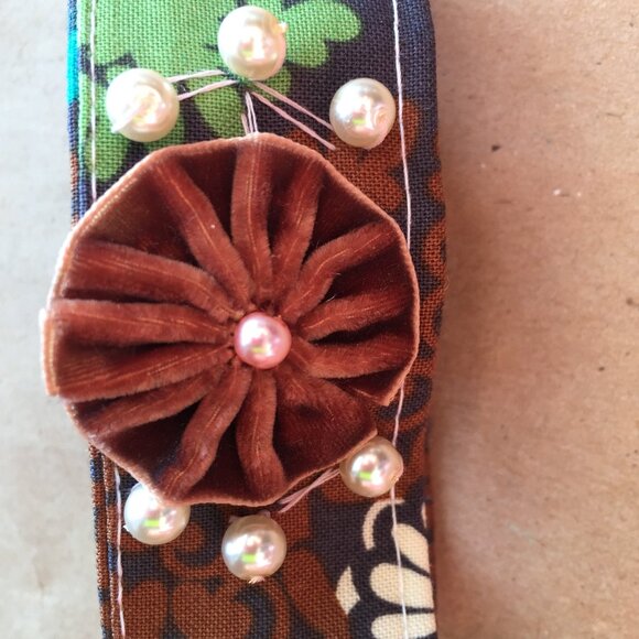 Artist Made Cuff Bracelet in Browns and Greens - Picture 2 of 5